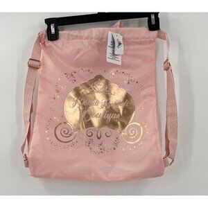 NEW DISNEY PARKS Bibbidi Bobbidi Boutique Cinch Sack Bag Princess Pink Carriage